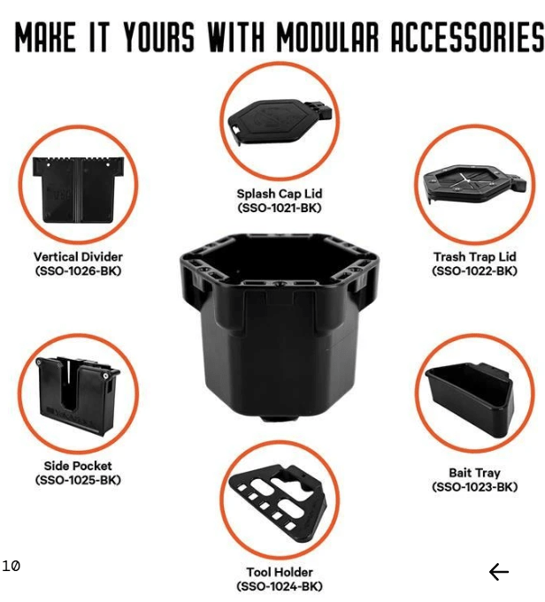 Cup Holder Pro, Accessories, YakAttack, Black at Festive Water Paddlesports
