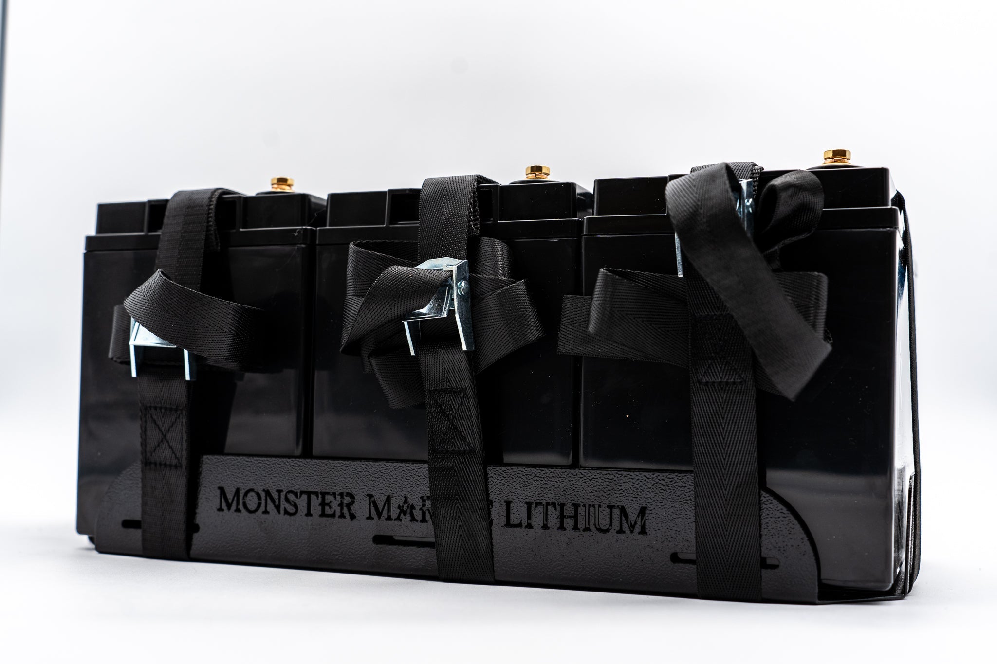 Custom Aluminum Battery Tray, Accessories, Monster Marine Lithium, Triple Tray 50ah at Festive Water Paddlesports