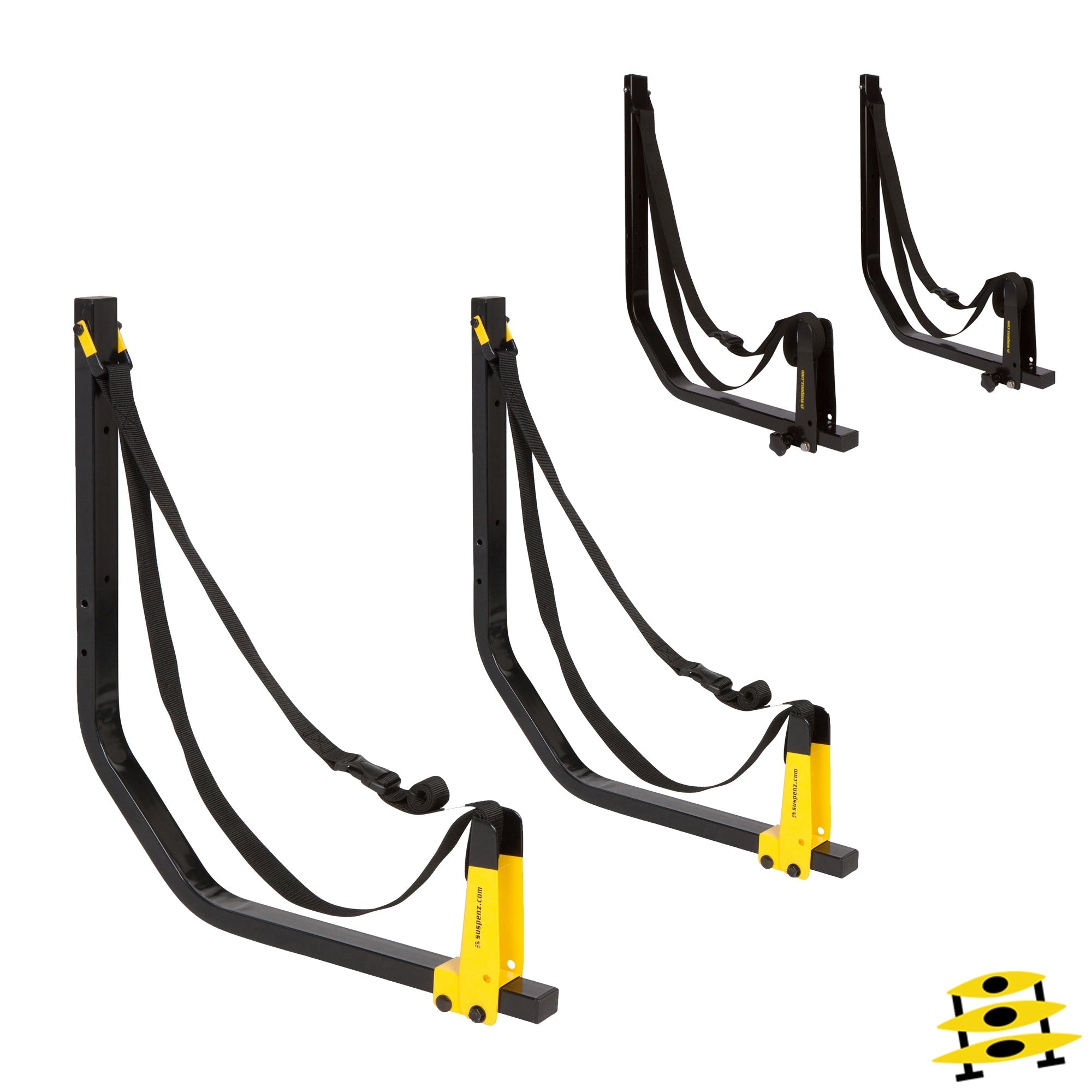 Deluxe Rack, Wall Storage, Suspenz, Safety Yellow at Festive Water Paddlesports