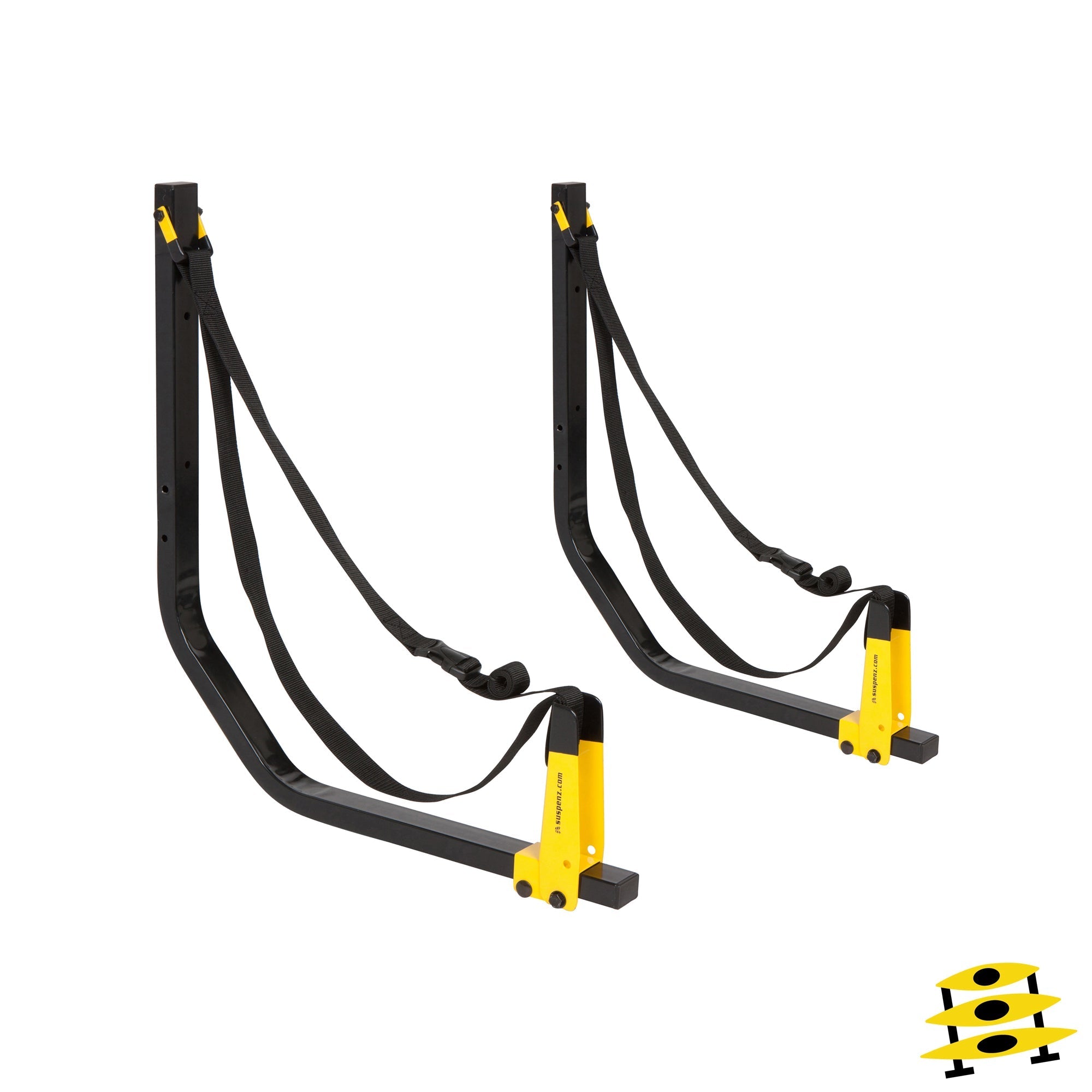 Deluxe Rack, Wall Storage, Suspenz, Safety Yellow at Festive Water Paddlesports