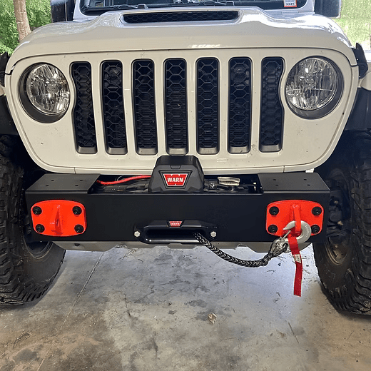 Dirty Winch Bumper for Jeep and Gladiator JK/JL/JT, , Boonedox USA, Black at Festive Water Paddlesports