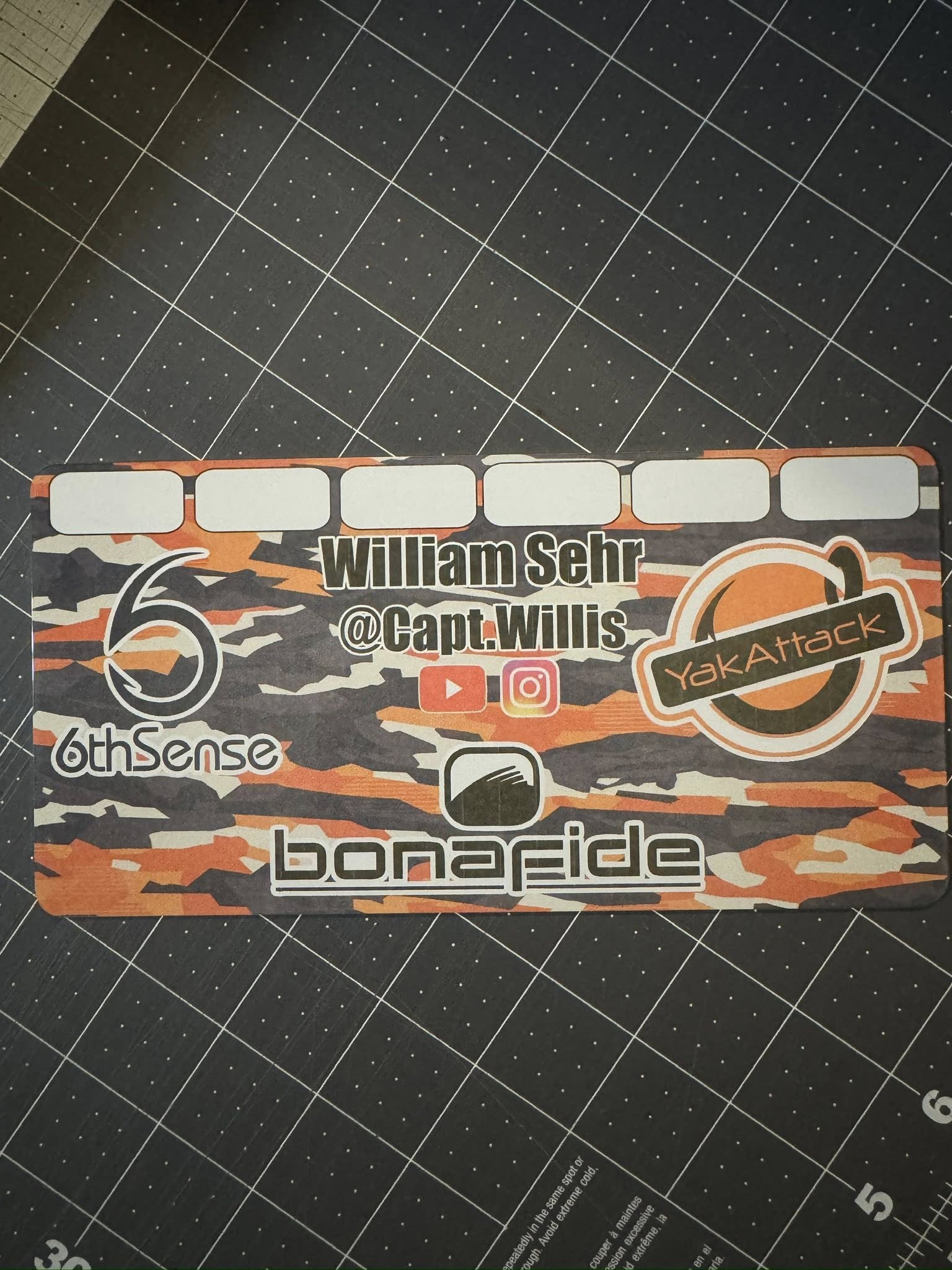 Double Up Series Identifiers, Measuring Board, Trash Panda Decals, at Festive Water Paddlesports