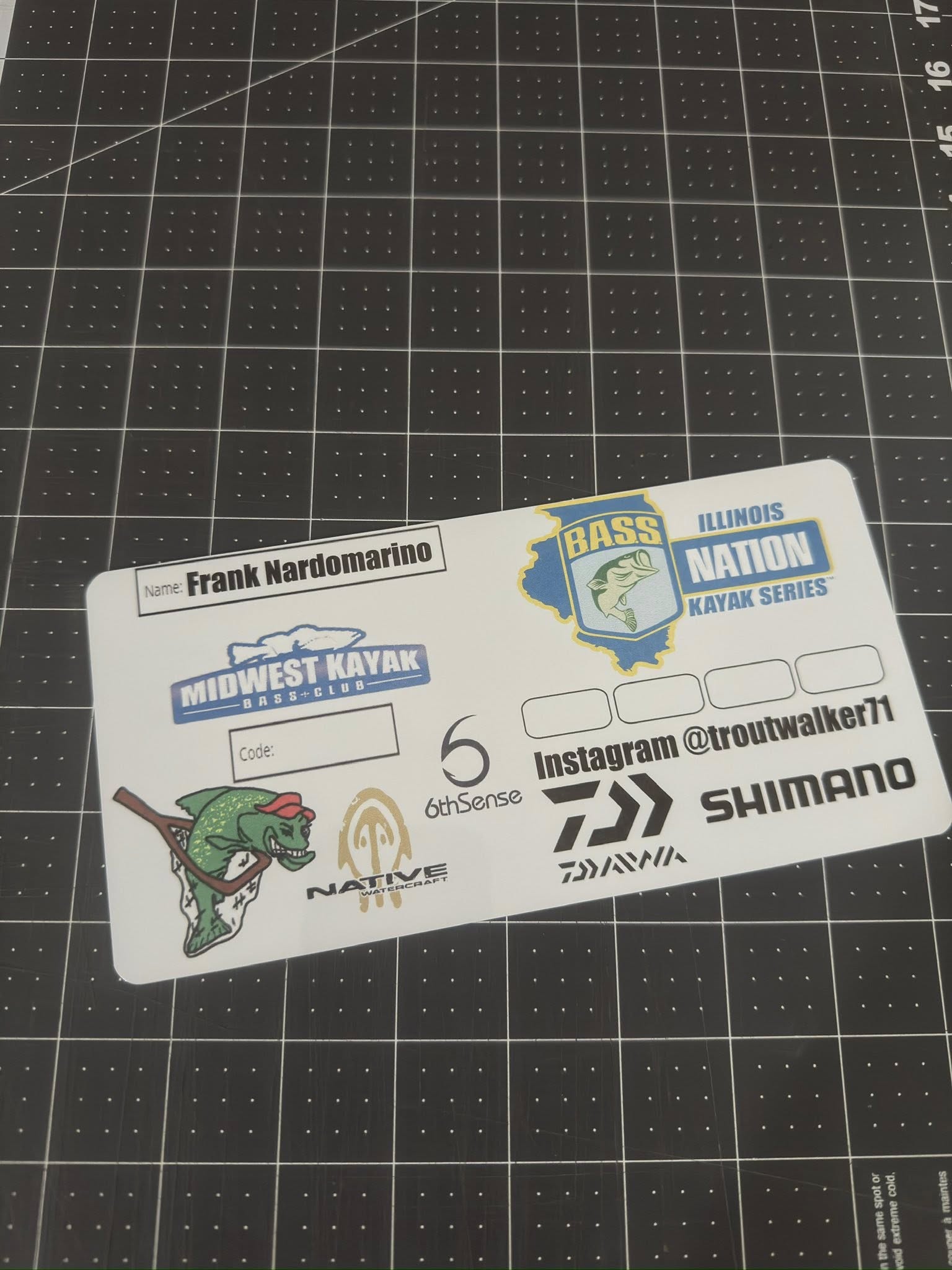 Double Up Series Identifiers, Measuring Board, Trash Panda Decals, at Festive Water Paddlesports