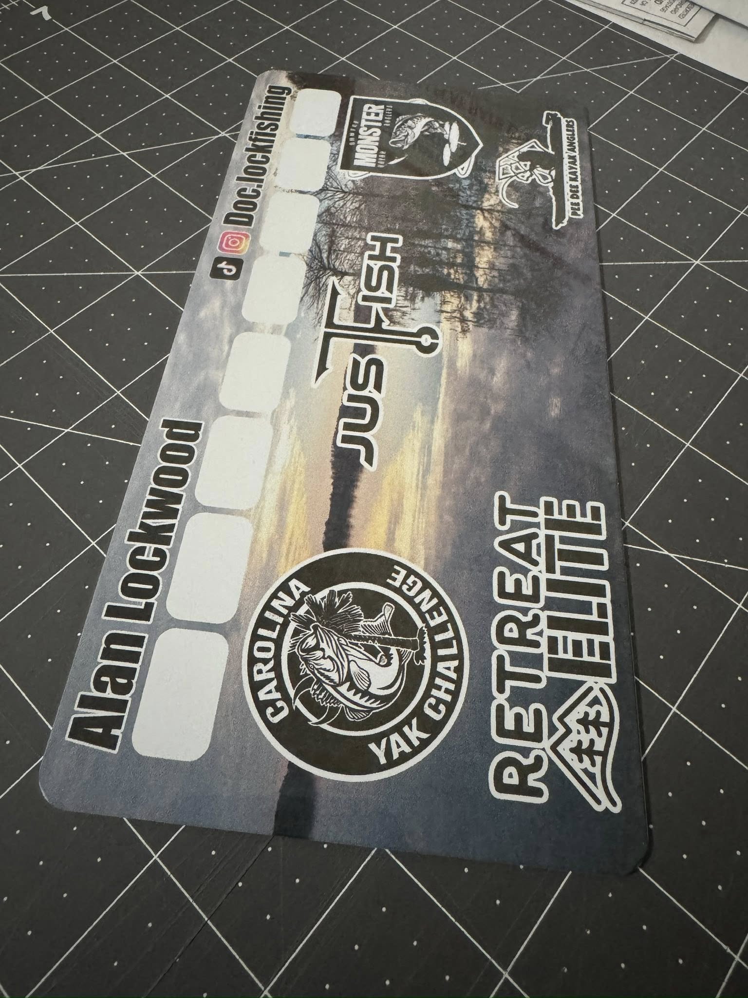 Double Up Series Identifiers, Measuring Board, Trash Panda Decals, at Festive Water Paddlesports