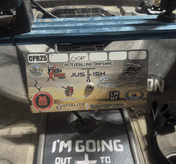 Dumpster Lid ID Holder (Freestyle), Measuring Board, Trash Panda Decals, at Festive Water Paddlesports