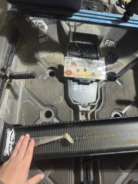 Dumpster Lid ID Holder (Freestyle), Measuring Board, Trash Panda Decals, at Festive Water Paddlesports