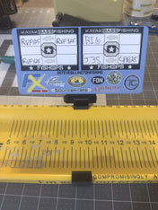 Dumpster Lid ID Holder (Ketch Carbonate), Measuring Board, Trash Panda Decals, at Festive Water Paddlesports