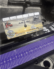Dumpster Lid ID Holder (Ketch OG), Measuring Board, Trash Panda Decals, at Festive Water Paddlesports
