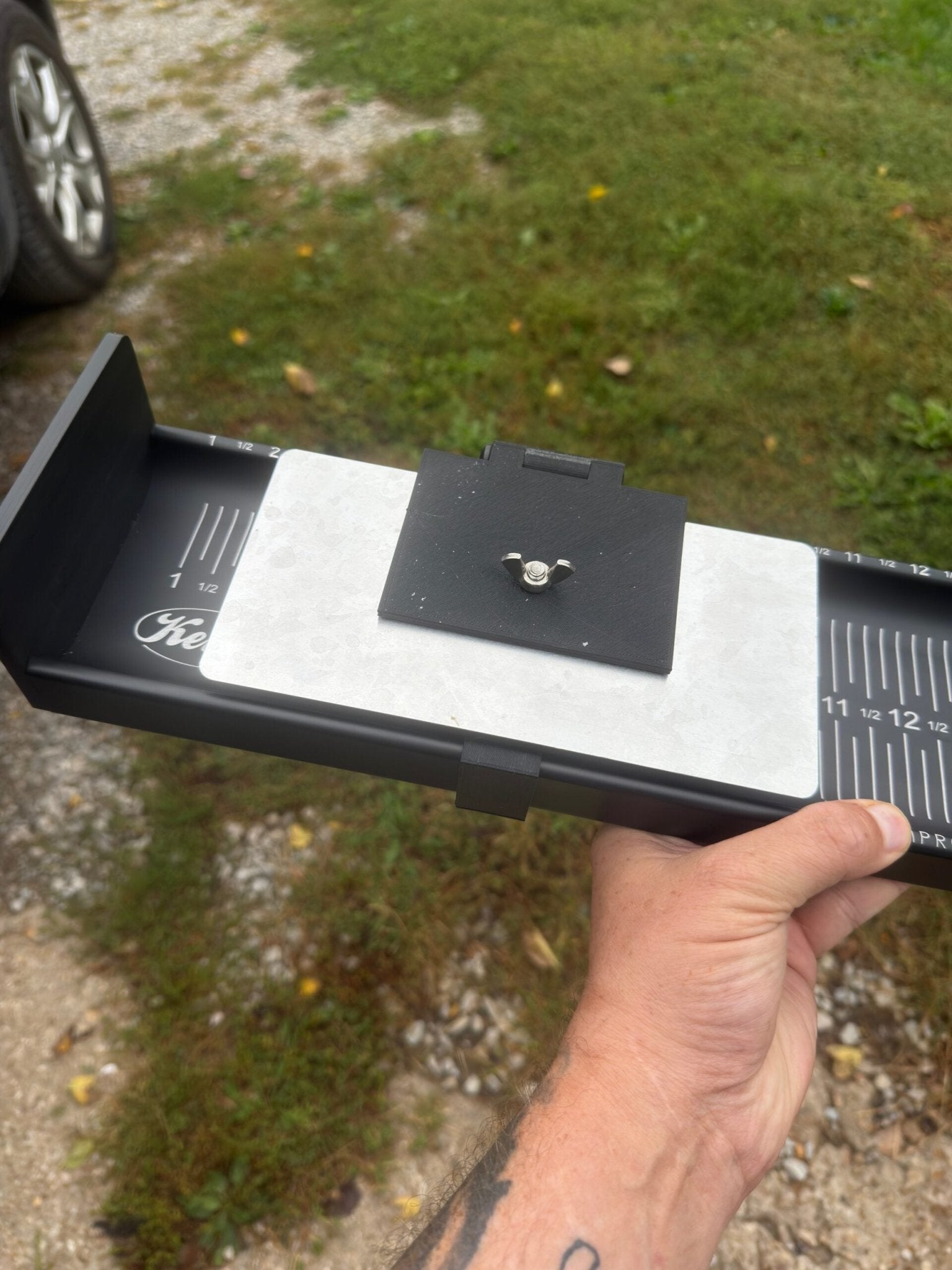 Dumpster Lid ID Holder (Ketch X), Measuring Board, Trash Panda Decals, at Festive Water Paddlesports
