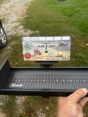Dumpster Lid ID Holder (Ketch X), Measuring Board, Trash Panda Decals, at Festive Water Paddlesports