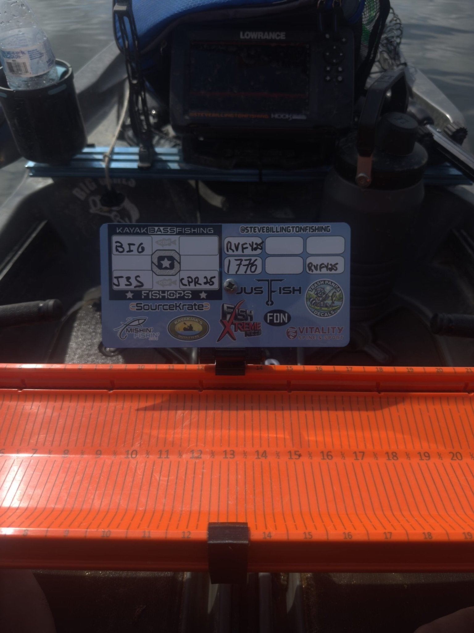 Dumpster Lid ID Holder (YakAttack Leaderboard), Measuring Board, Trash Panda Decals, at Festive Water Paddlesports