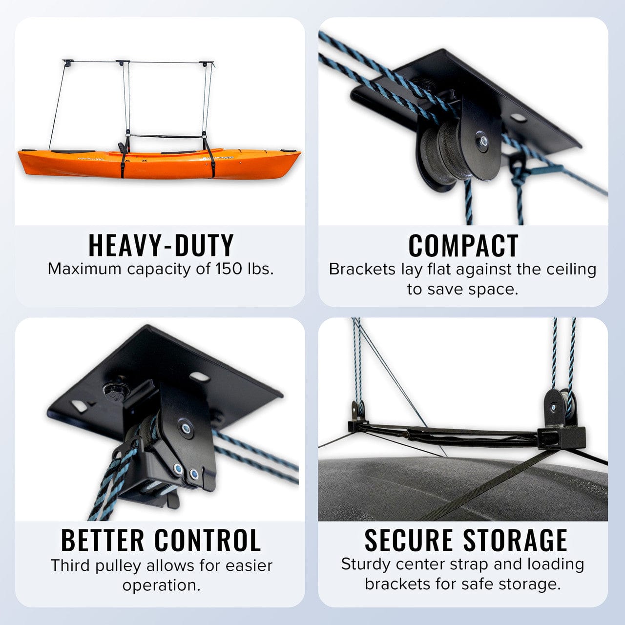 EasyLift Cargo Box Hoist | Holds up to 150 lbs, Ceiling, StoreYourBoard, , , at Festive Water Paddlesports