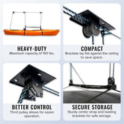 EasyLift Cargo Box Hoist | Holds up to 150 lbs, Ceiling, StoreYourBoard, , , at Festive Water Paddlesports