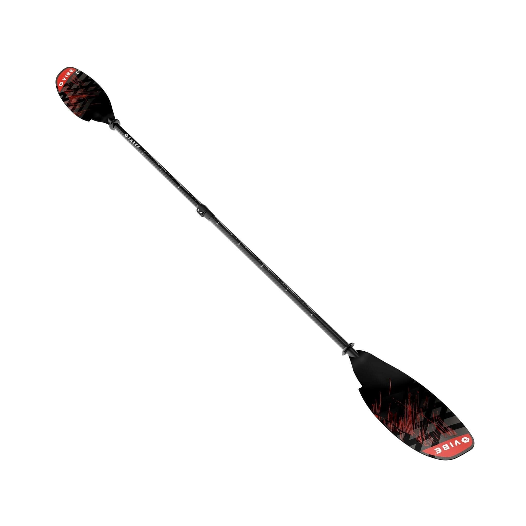 Ember Carbon Fiber Paddle (240 - 260cm adjustable), Paddle, Vibe Kayaks, Tsunami Red at Festive Water Paddlesports