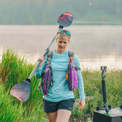 Ember Carbon Fiber Paddle (240 - 260cm adjustable), Paddle, Vibe Kayaks, Tsunami Red at Festive Water Paddlesports