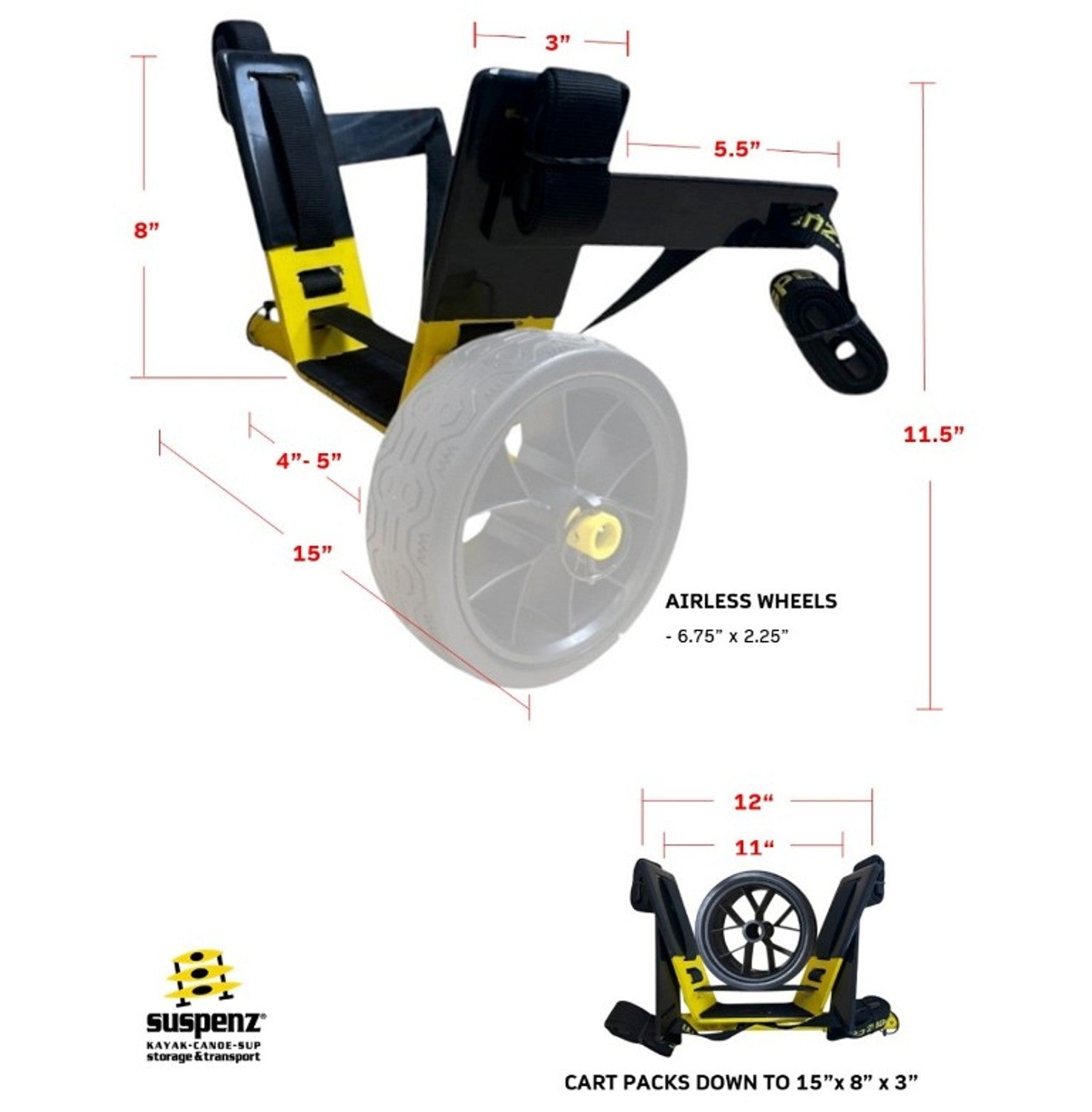 EZ - Stow Stern Cart™, Carts, Suspenz, at Festive Water Paddlesports