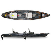 Feelfree Lure II Tandem Kayak with Overdrive Pedal System, Kayak Fishing, Feelfree, Midnight Bolt, , at Festive Water Paddlesports