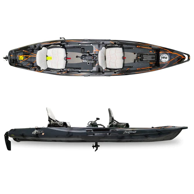 Feelfree Lure II Tandem Kayak with Overdrive Pedal System, Kayak Fishing, Feelfree, Midnight Bolt, , at Festive Water Paddlesports