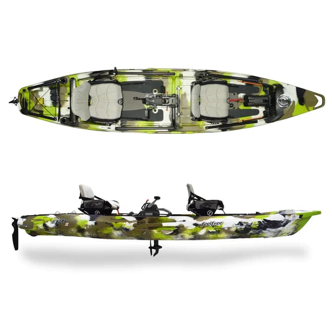 Feelfree Lure II Tandem Kayak with Overdrive Pedal System, Kayak Fishing, Feelfree, Ocean Camo, , at Festive Water Paddlesports