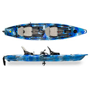 Feelfree Lure II Tandem Kayak with Overdrive Pedal System, Kayak Fishing, Feelfree, Ocean Camo, , at Festive Water Paddlesports