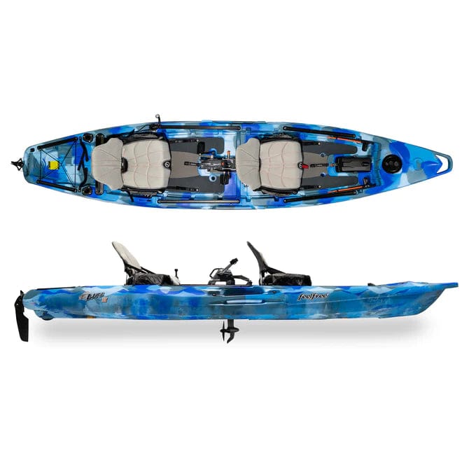 Feelfree Lure II Tandem Kayak with Overdrive Pedal System, Kayak Fishing, Feelfree, Ocean Camo, , at Festive Water Paddlesports