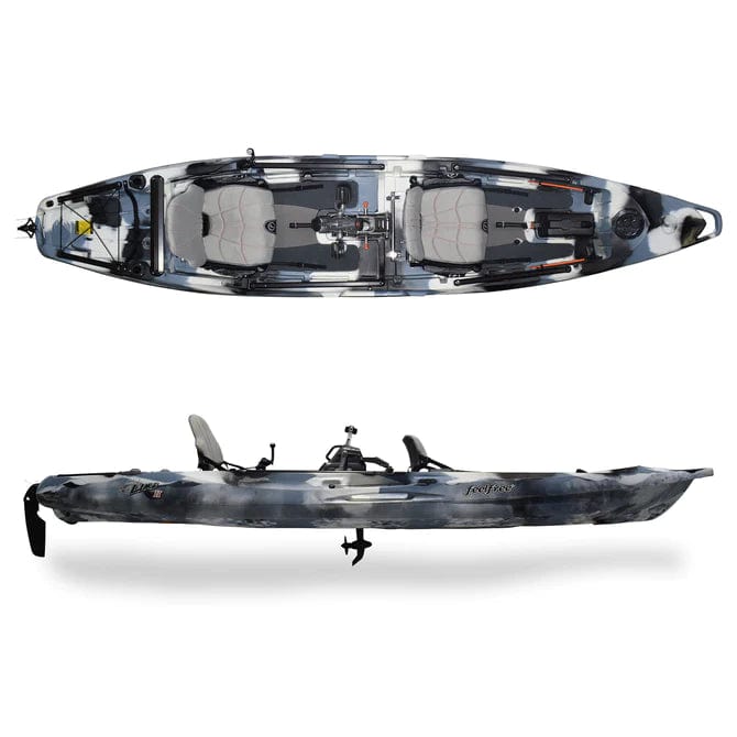Feelfree Lure II Tandem Kayak with Overdrive Pedal System, Kayak Fishing, Feelfree, Winter Camo, , at Festive Water Paddlesports