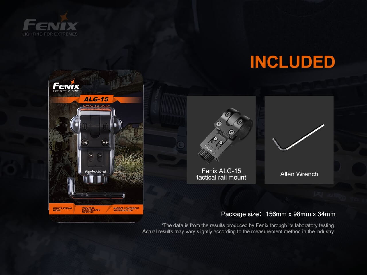 Fenix ALG - 15 Tactical Rail Mount, Tactical Mount, Fenix Store, at Festive Water Paddlesports