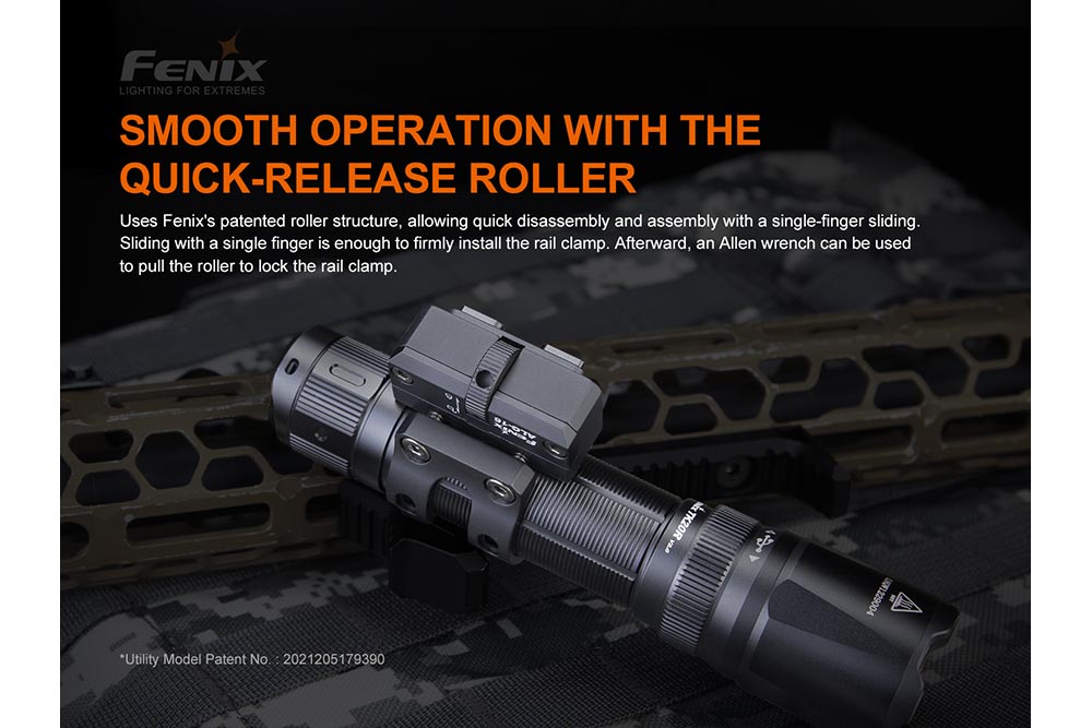 Fenix ALG - 16 Tactical Light M - Lok Rail Mount, Tactical Mount, Fenix Store, at Festive Water Paddlesports