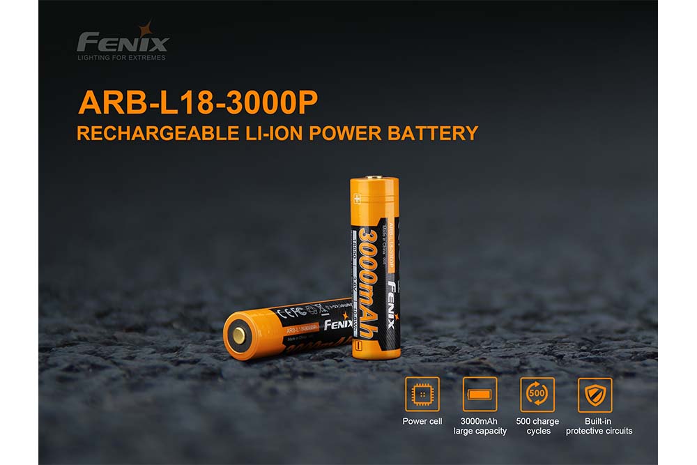 Fenix ARB - L18 - 3000P Rechargeable Li - ion Battery, Battery, Fenix Store, at Festive Water Paddlesports