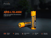 Fenix ARB - L18 - 4000 High - Capacity 18650 Battery - 4000mAh, Battery, Fenix Store, at Festive Water Paddlesports