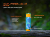 Fenix ARB - L18 - 4000U High - Capacity USB Rechargeable 18650 Battery - 4000mAh, Battery, Fenix Store, at Festive Water Paddlesports