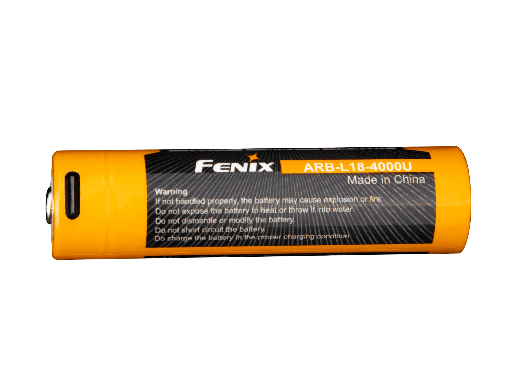 Fenix ARB - L18 - 4000U High - Capacity USB Rechargeable 18650 Battery - 4000mAh, Battery, Fenix Store, at Festive Water Paddlesports