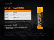 Fenix ARB - L21 - 5000 V2 Rechargeable 21700 Rechargeable Battery, Battery, Fenix Store, at Festive Water Paddlesports
