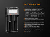 Fenix ARE - D2 Dual Channel Smart Battery Charger, Battery Charger, Fenix Store, at Festive Water Paddlesports