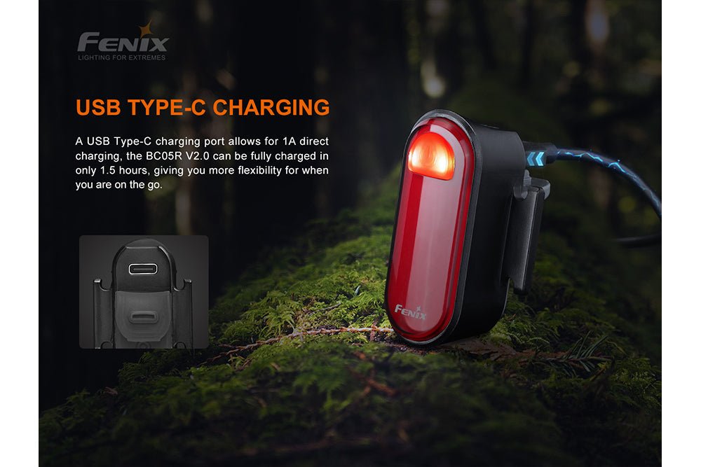 Fenix BC05R V2.0 Rechargeable Bicycle Tail Light, Bike Light, Fenix Store, at Festive Water Paddlesports