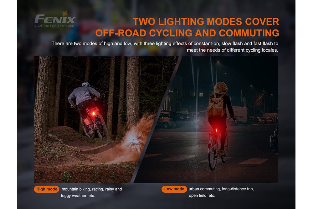 Fenix BC05R V2.0 Rechargeable Bicycle Tail Light, Bike Light, Fenix Store, at Festive Water Paddlesports