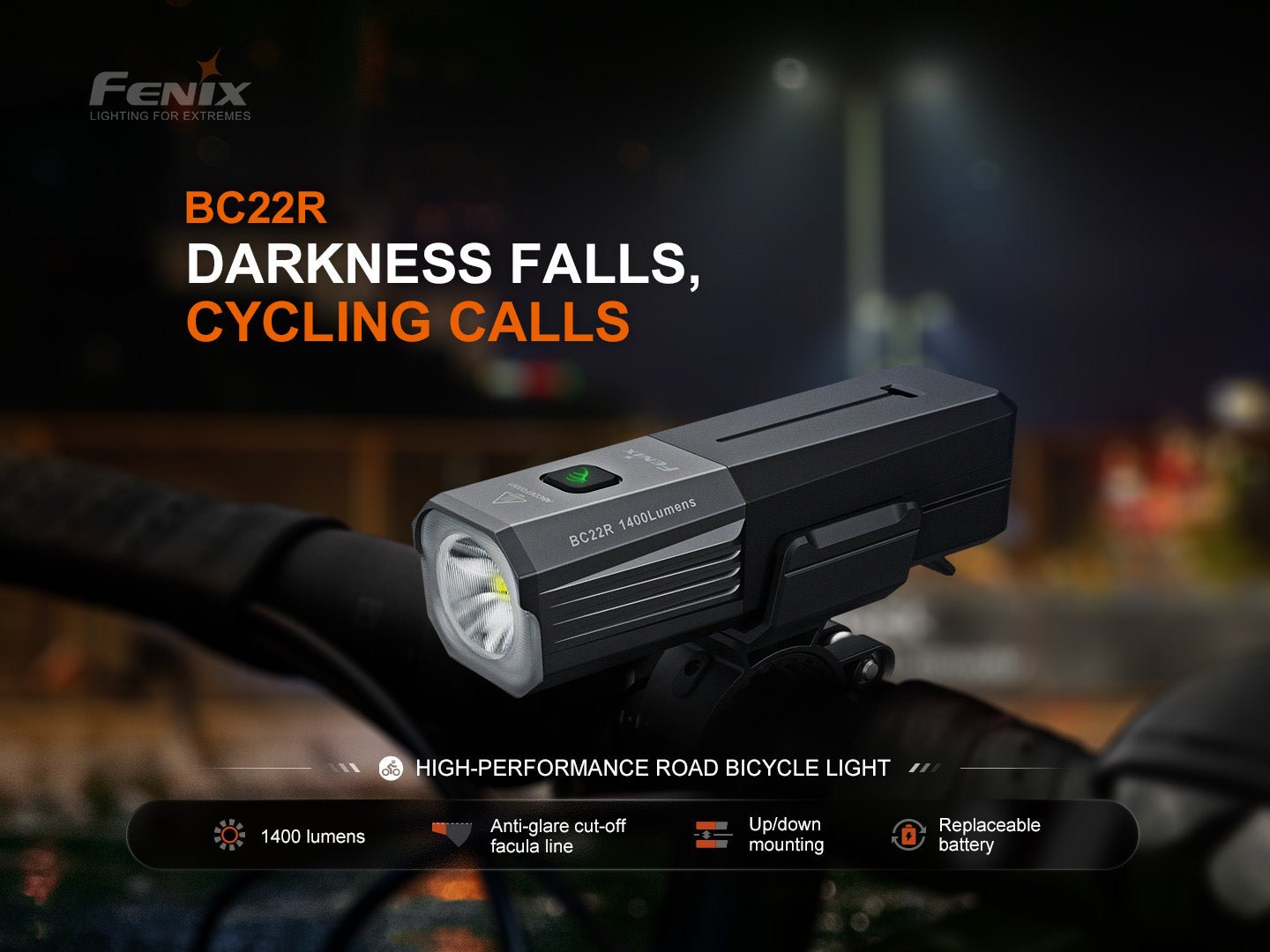 Fenix BC22R High - Performance Road Bike Light, Bike Light, Fenix Store, at Festive Water Paddlesports