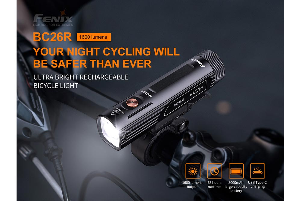 Fenix BC26R LED Bike Light, Bike Light, Fenix Store, at Festive Water Paddlesports