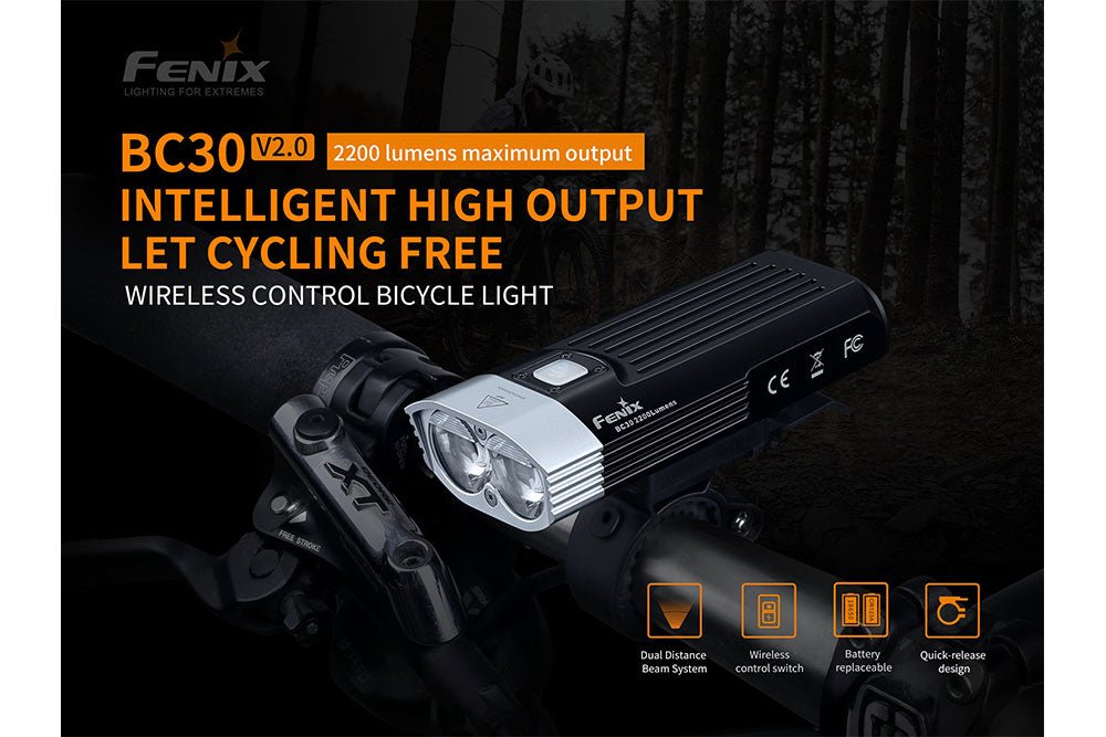Fenix BC30 V2 LED Bike Light, Bike Light, Fenix Store, at Festive Water Paddlesports