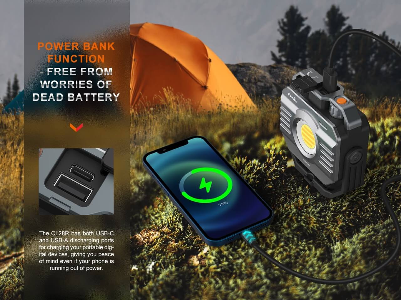 Fenix CL28R Multifunctional Outdoor LED Lantern, Lantern, Fenix Store, at Festive Water Paddlesports