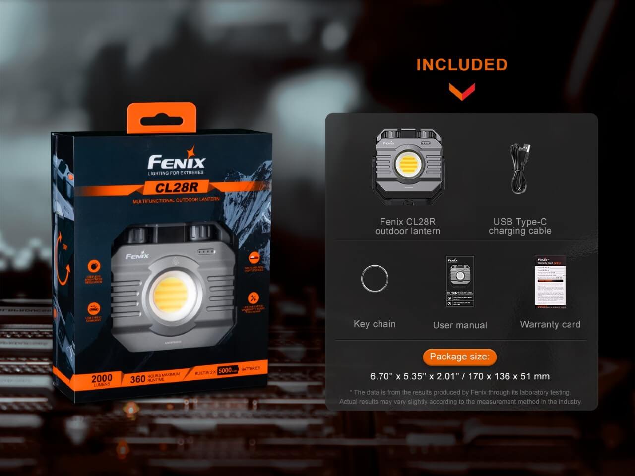 Fenix CL28R Multifunctional Outdoor LED Lantern, Lantern, Fenix Store, at Festive Water Paddlesports