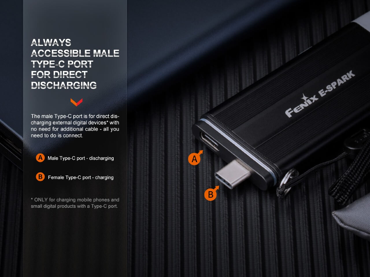 Fenix E - SPARK Ultra - Thin Powerbank LED Flashlight, Keychain Flashlight, Fenix Store, at Festive Water Paddlesports