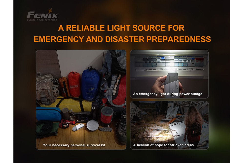Fenix E - Star - Portable Self - powered Emergency LED Flashlight, Emergency Flashlight, Fenix Store, at Festive Water Paddlesports