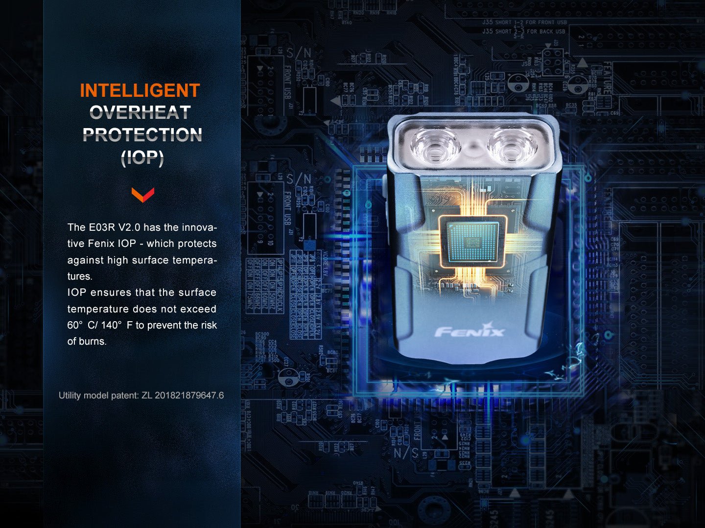 Fenix E03R V2 Keychain Flashlight, Keychain Flashlight, Fenix Store, Blue at Festive Water Paddlesports