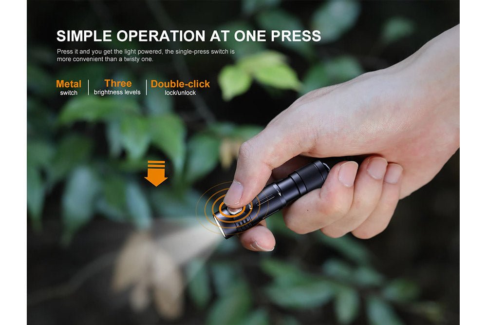 Fenix E05R Mini Keychain LED Flashlight - 400 Lumens, Keychain Flashlight, Fenix Store, Black at Festive Water Paddlesports