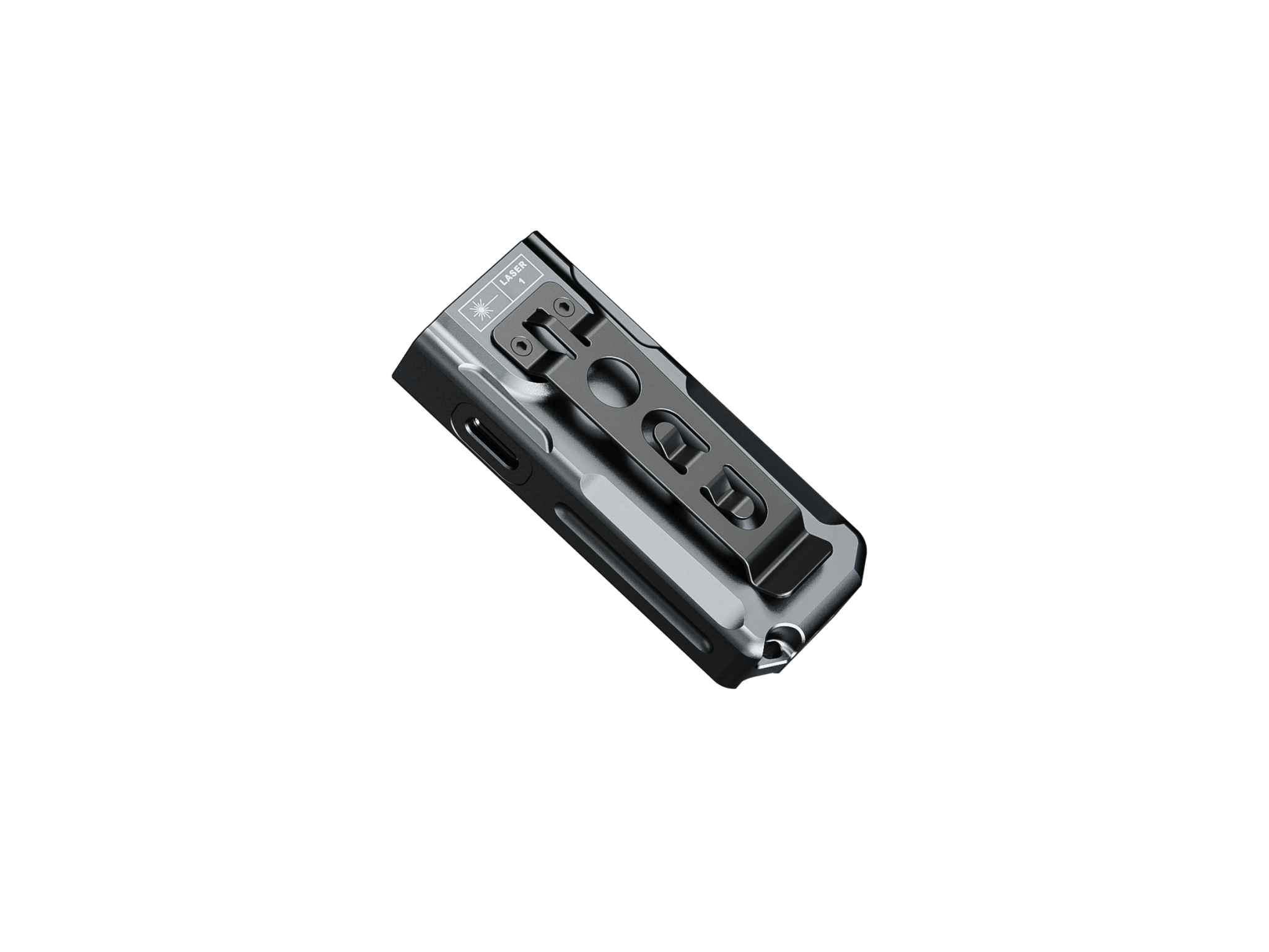 Fenix E06R Keychain Light with White, UV, and Red Laser Lights, Keychain Flashlight, Fenix Store, Gun Grey at Festive Water Paddlesports