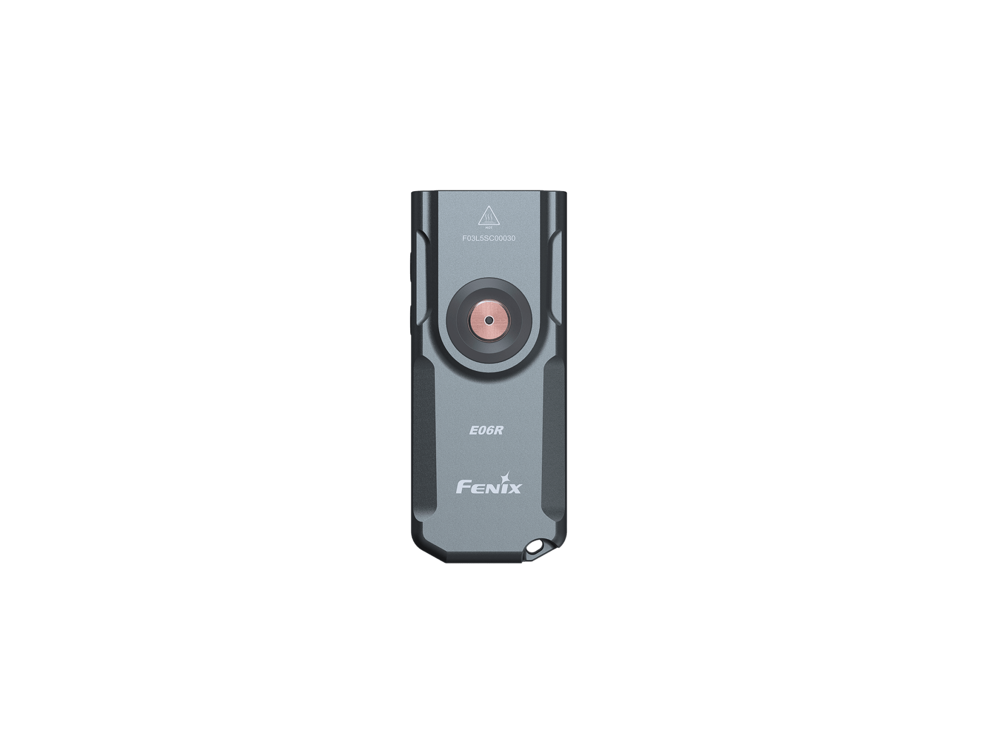 Fenix E06R Keychain Light with White, UV, and Red Laser Lights, Keychain Flashlight, Fenix Store, Gun Grey at Festive Water Paddlesports