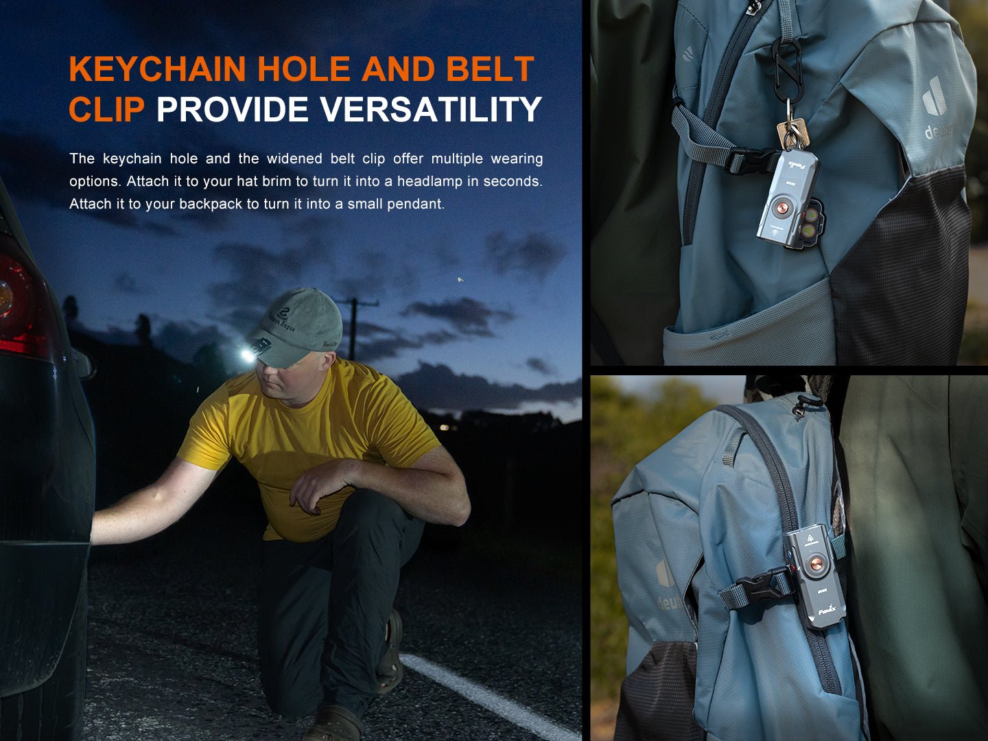 Fenix E06R Keychain Light with White, UV, and Red Laser Lights, Keychain Flashlight, Fenix Store, Turquoise at Festive Water Paddlesports