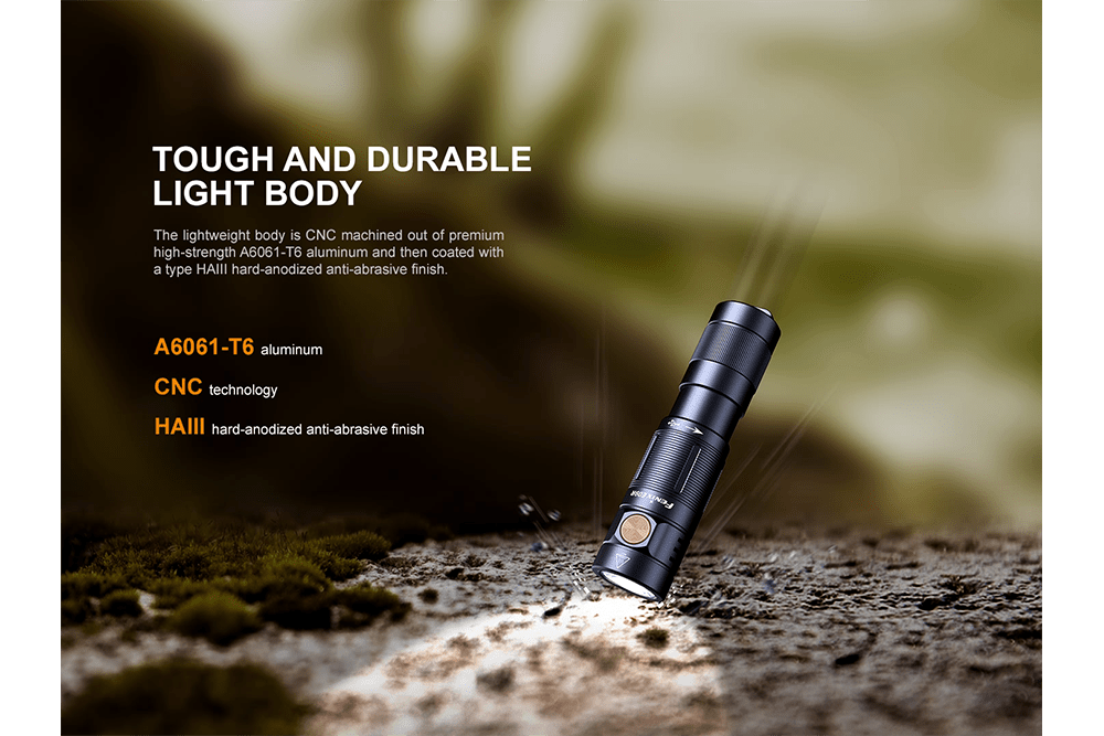 Fenix E09R Rechargeable High - Output Flashlight - 600 Lumens, Keychain Flashlight, Fenix Store, at Festive Water Paddlesports