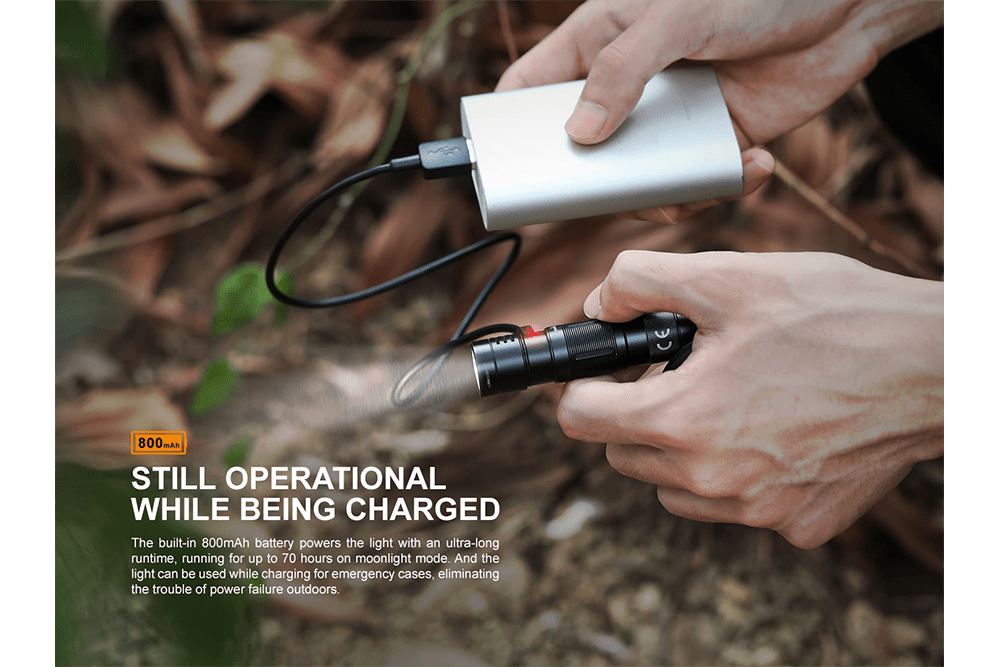 Fenix E09R Rechargeable High - Output Flashlight - 600 Lumens, Keychain Flashlight, Fenix Store, at Festive Water Paddlesports